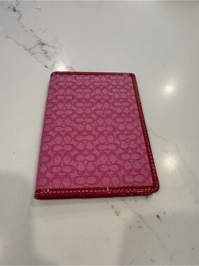 Pink Patterned Passport Wallet - Women's Travel Accessory